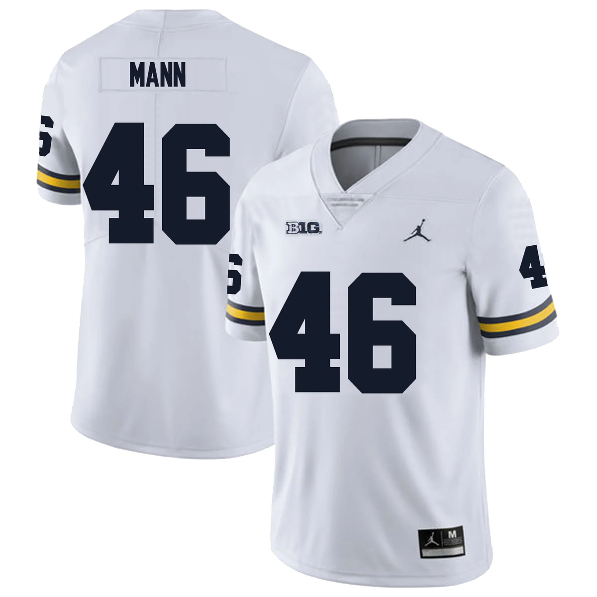 Men's #46 Brandon Mann Michigan Wolverines College Football Jersey