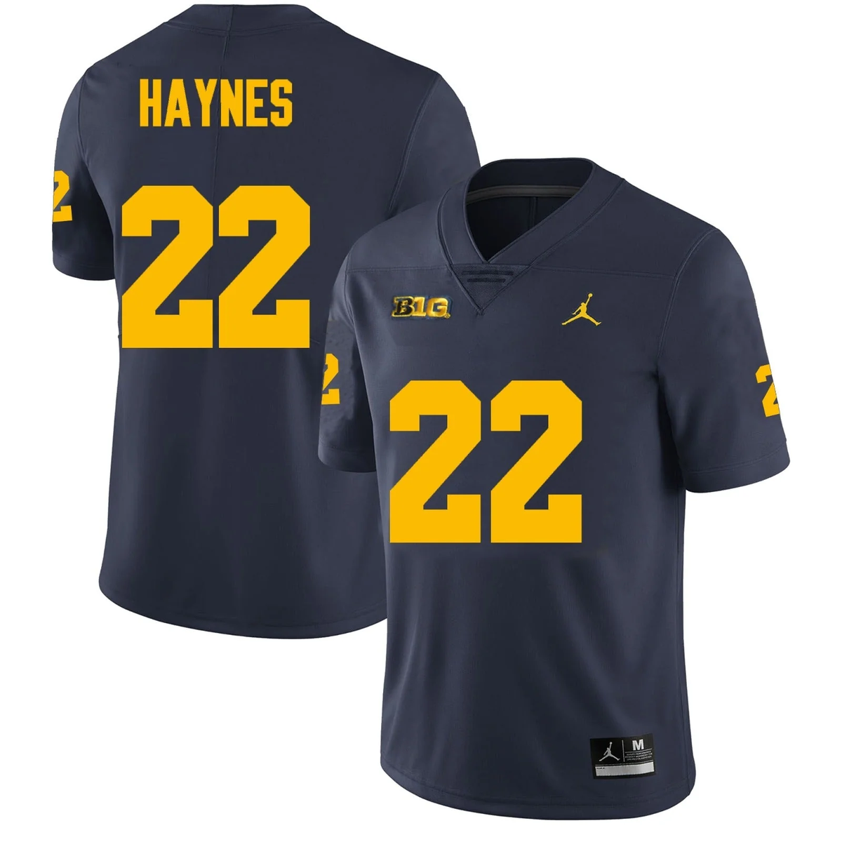 Men's #22 Justice Haynes Michigan Wolverines College Football Jersey