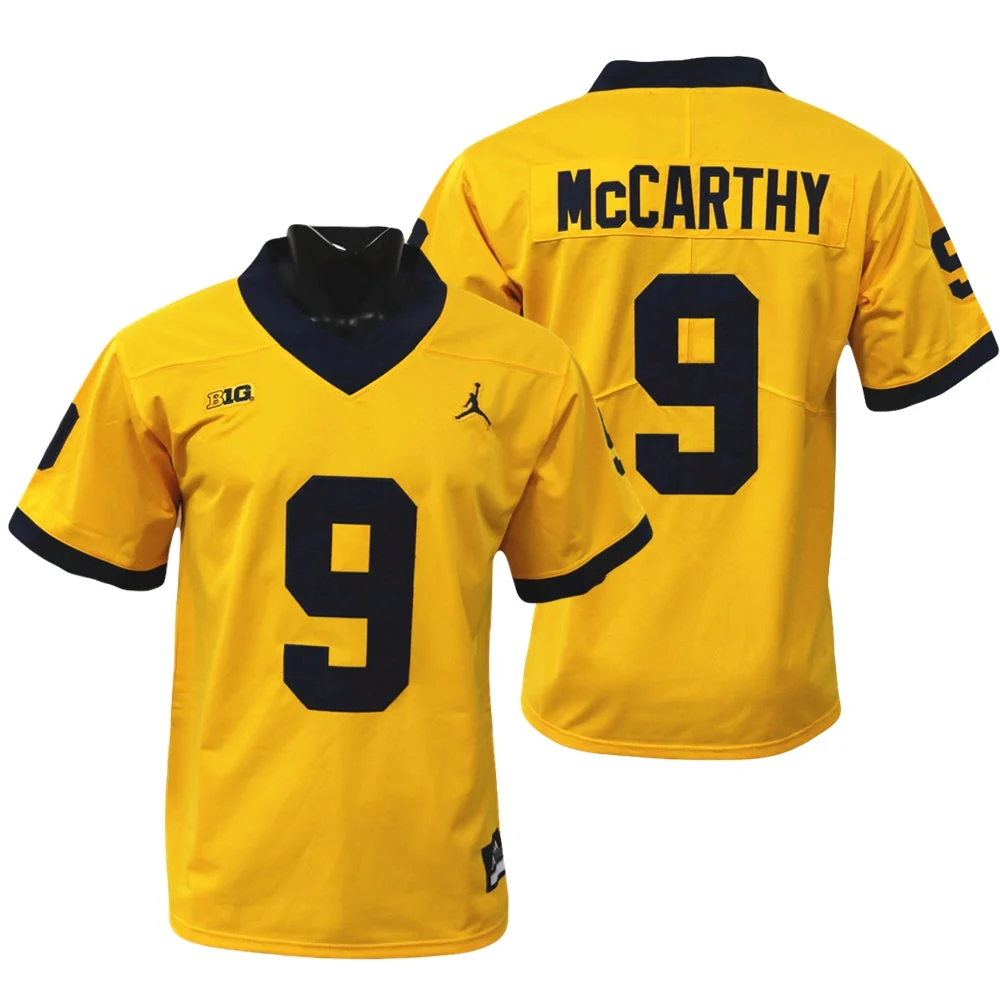 Men's #9 J.J. McCarthy Michigan Wolverines College Football Jersey