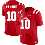 Men's #10 Eli Manning Ole Miss Rebels College Football Jersey