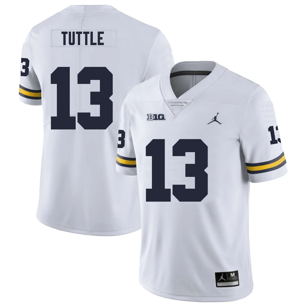 Men's #13 Jack Tuttle Michigan Wolverines College Football Jersey