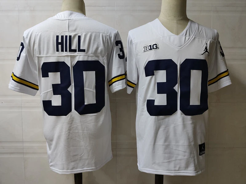 Men's #30 Daxton Hill Michigan Wolverines College Football Jersey