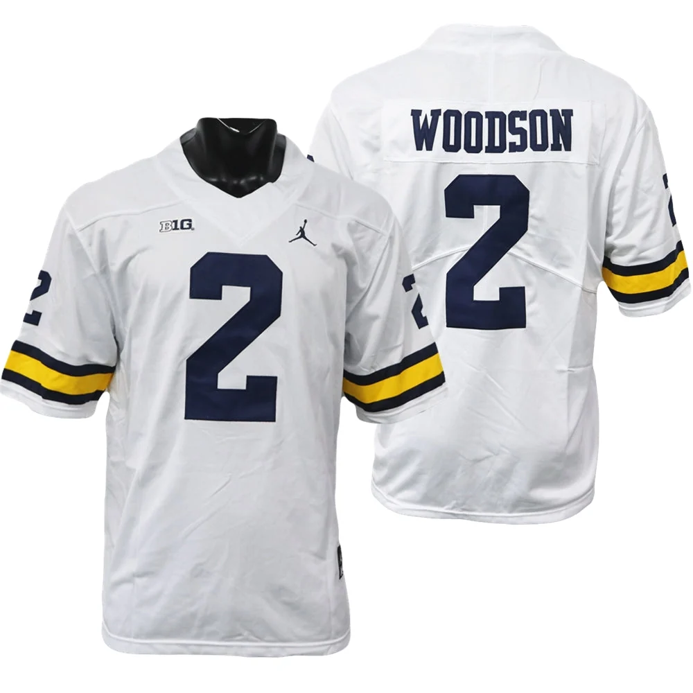 Men's #2 Charles Woodson Michigan Wolverines College Football Jersey