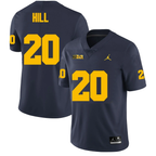 Men's #20 Jyaire Hill Michigan Wolverines College Football Jersey