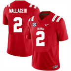 Men's #2 Harrison Wallace III Ole Miss Rebels College Football Jersey