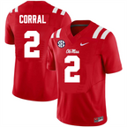 Men's #2 Matt Corral Ole Miss Rebels College Football Jersey