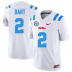 Men's #2 Jaxson Dart Ole Miss Rebels College Football Jersey