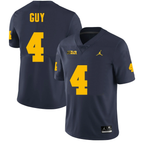 Men's #4 TJ Guy Michigan Wolverines College Football Jersey