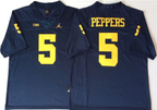 Men's #5 Jabrill Peppers Michigan Wolverines College Football Jersey
