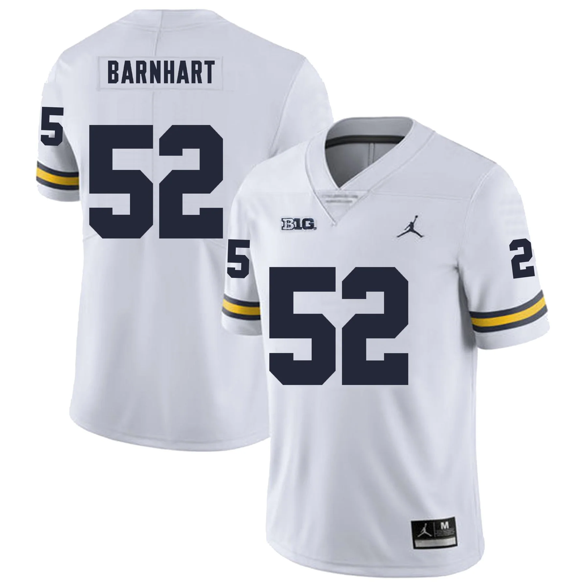 Men's #52 Karsen Barnhart Michigan Wolverines College Football Jersey