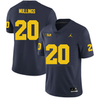 Men's #20 Kalel Mullings Michigan Wolverines College Football Jersey