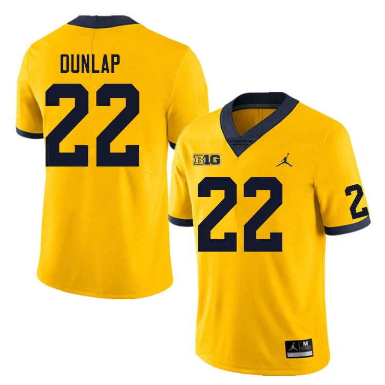 Men's #22 Tavierre Dunlap Michigan Wolverines College Football Jersey