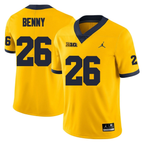 Men's #26 Rayshaun Benny Michigan Wolverines College Football Jersey