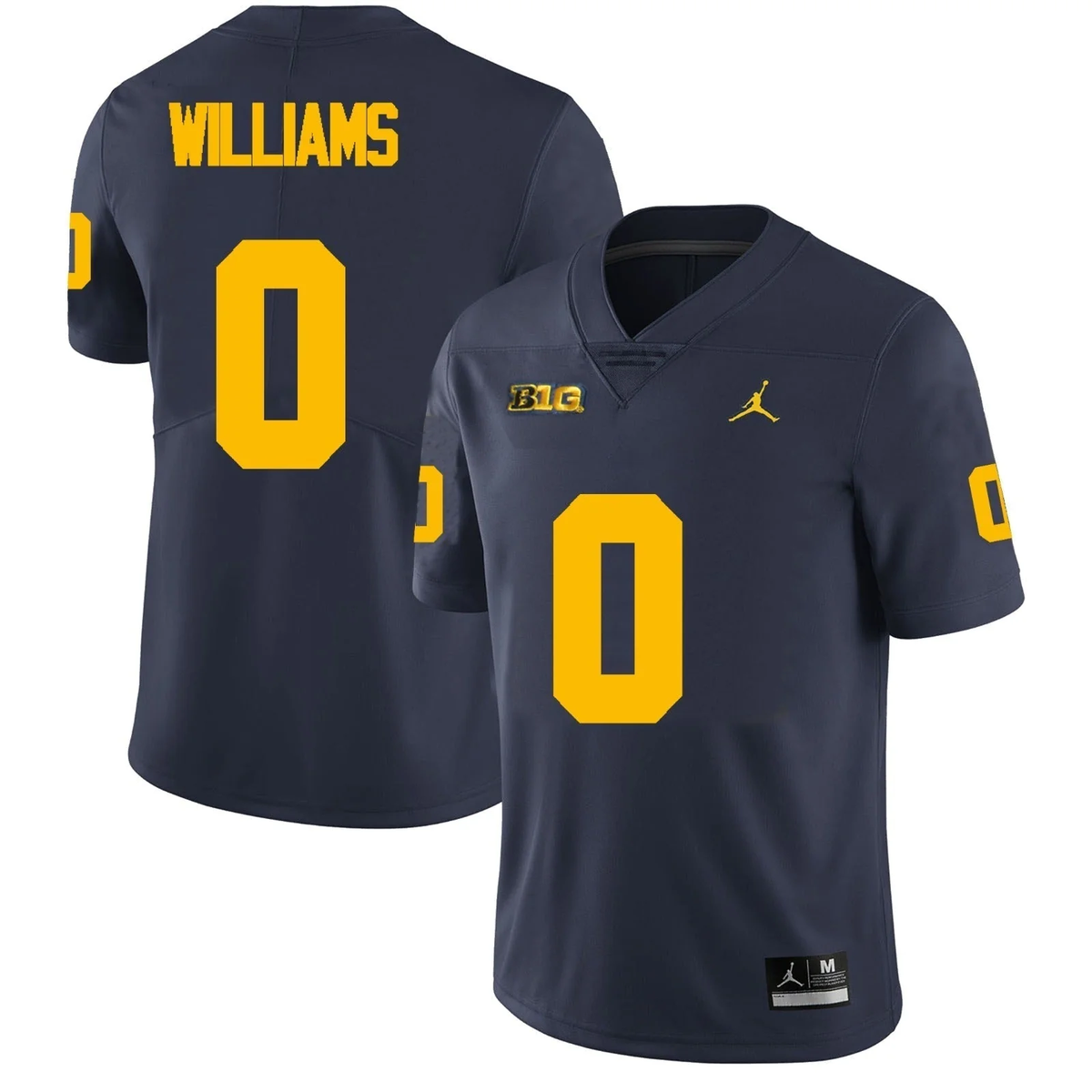 Men's #0 Tré Williams Michigan Wolverines College Football Jersey