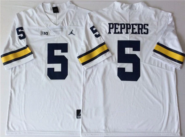 Men's #5 Jabrill Peppers Michigan Wolverines College Football Jersey