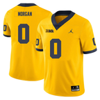 Men's #0 Semaj Morgan Michigan Wolverines College Football Jersey