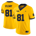 Men's #81 Peyton O’Leary Michigan Wolverines College Football Jersey
