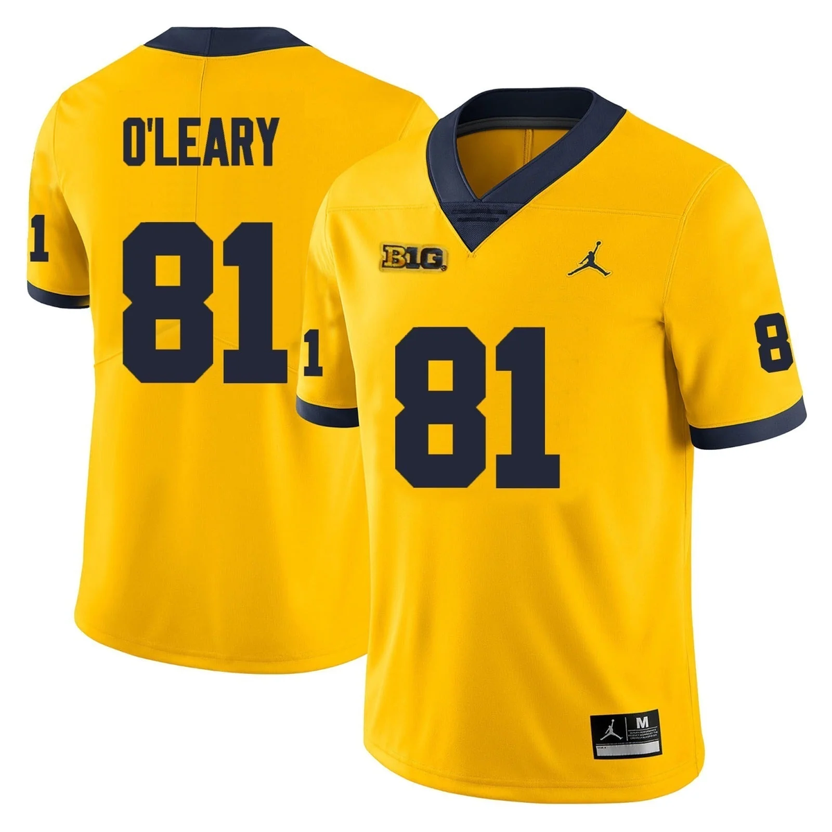 Men's #81 Peyton O’Leary Michigan Wolverines College Football Jersey