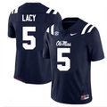 Men's #5 Kewan Lacy Ole Miss Rebels College Football Jersey