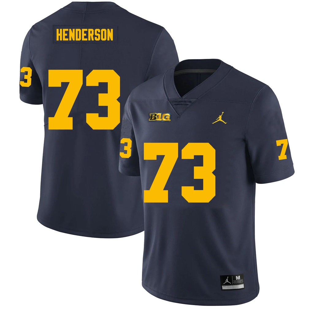 Men's #73 LaDarius Henderson Michigan Wolverines College Football Jersey