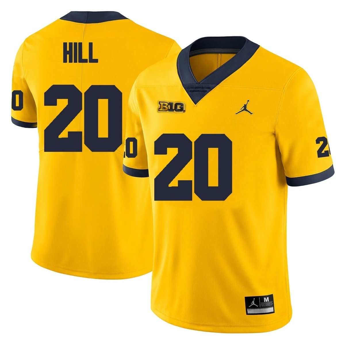 Men's #20 Jyaire Hill Michigan Wolverines College Football Jersey