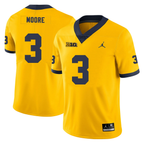 Men's #3 Sherrone Moore Michigan Wolverines College Football Jersey