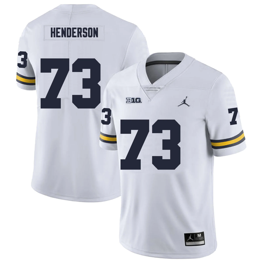 Men's #73 LaDarius Henderson Michigan Wolverines College Football Jersey