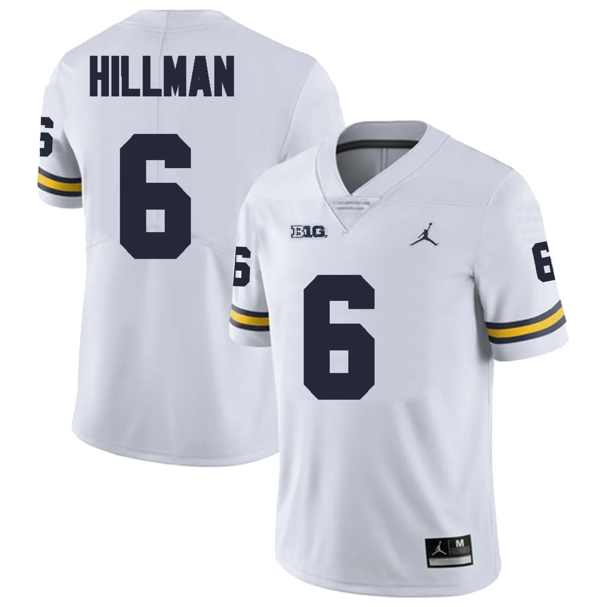 Men's #6 Brandyn Hillman Michigan Wolverines College Football Jersey