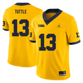 Men's #13 Jack Tuttle Michigan Wolverines College Football Jersey
