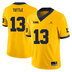 Men's #13 Jack Tuttle Michigan Wolverines College Football Jersey