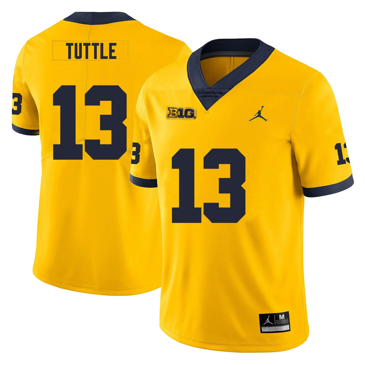 Men's #13 Jack Tuttle Michigan Wolverines College Football Jersey