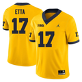 Men's #17 Enow Etta Michigan Wolverines College Football Jersey