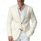 Men's British Plaid Slim Fit Two Button Blazer Jacket