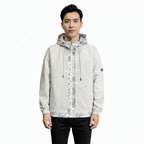 Men's Hooded Loose Fit Layered Fashion Jacket
