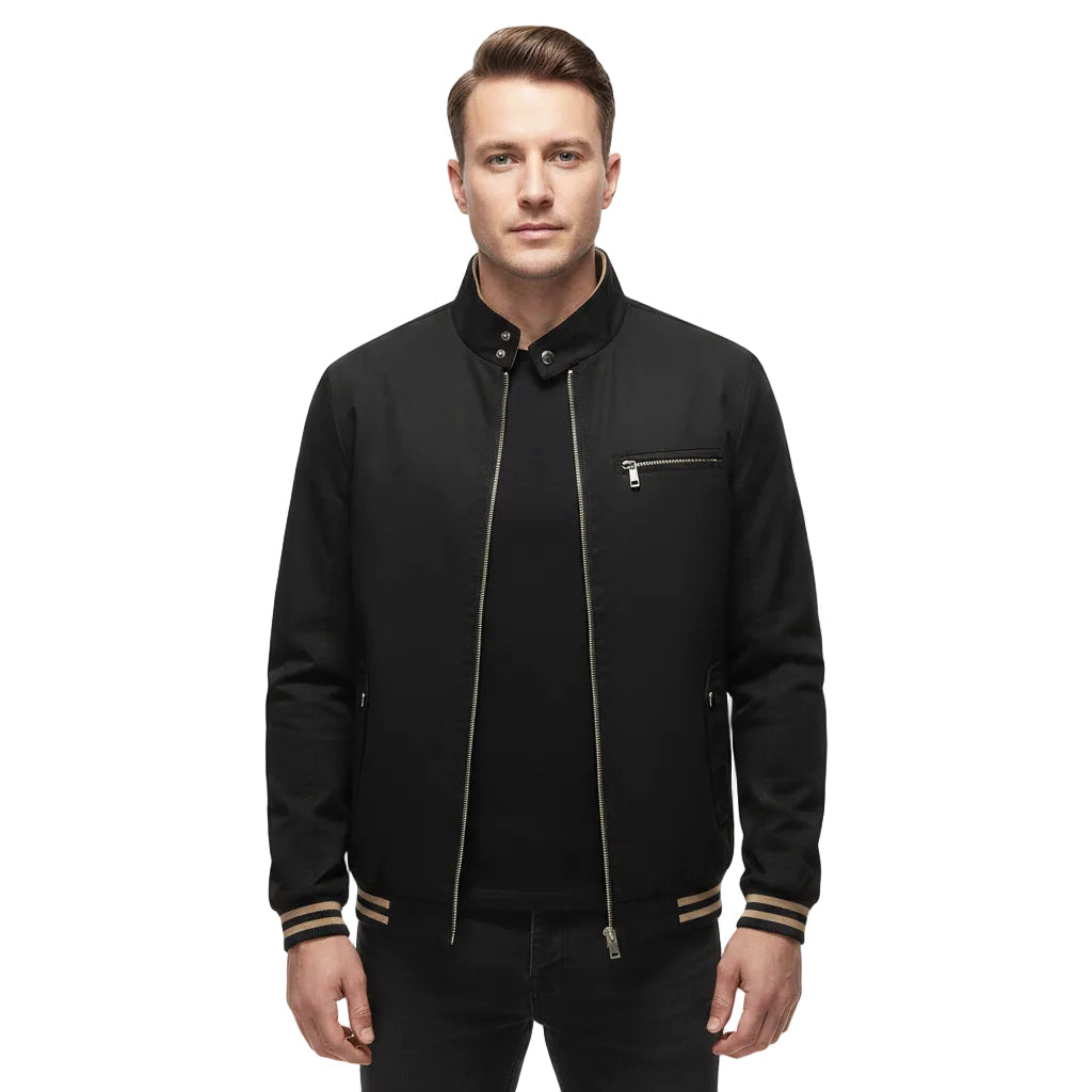 Men's Washed Cotton Casual Spring Autumn Jacket