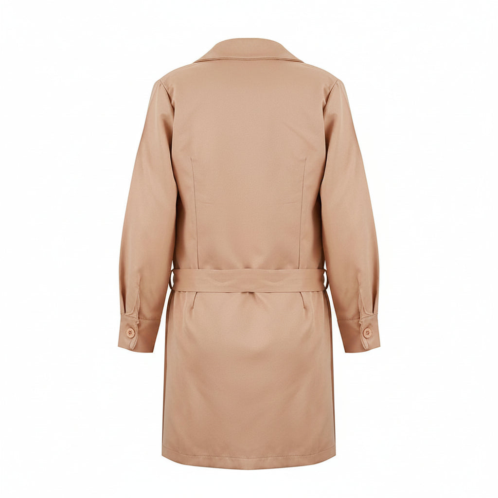 Women's Strap Slim Fit Longline Blazer Jacket