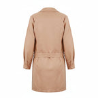 Women's Strap Slim Fit Longline Blazer Jacket