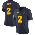 Men's #2 Jadyn Davis Michigan Wolverines College Football Jersey