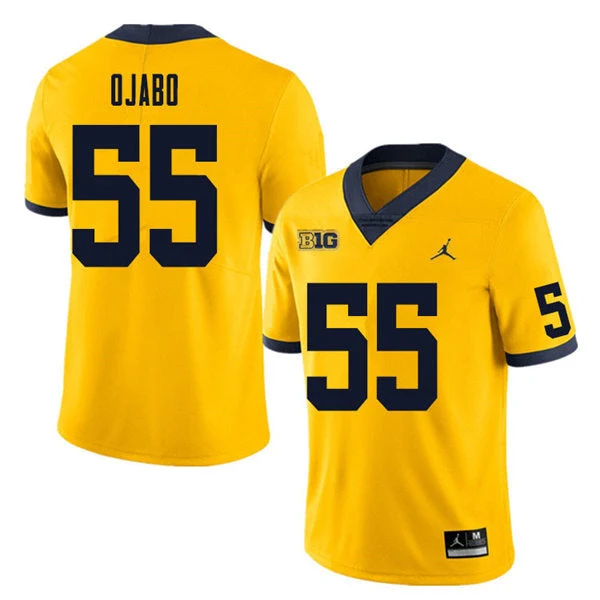 Men's #55 David Ojabo Michigan Wolverines College Football Jersey