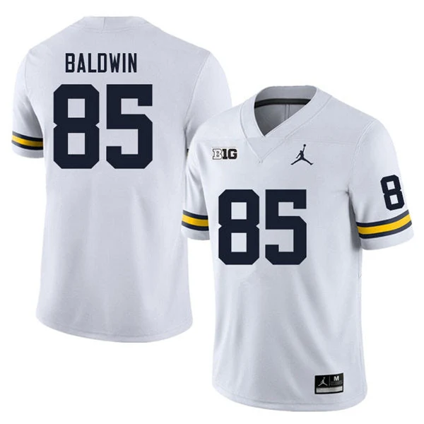 Men's #85 Daylen Baldwin Michigan Wolverines College Football Jersey