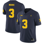 Men's #3 Sherrone Moore Michigan Wolverines College Football Jersey