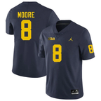 Men's #8 Derrick Moore Michigan Wolverines College Football Jersey
