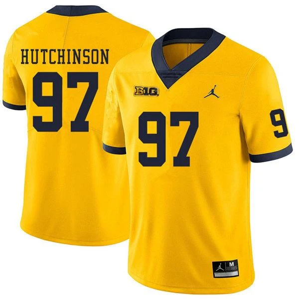 Men's #97 Aidan Hutchinson Michigan Wolverines College Football Jersey