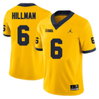 Men's #6 Brandyn Hillman Michigan Wolverines College Football Jersey