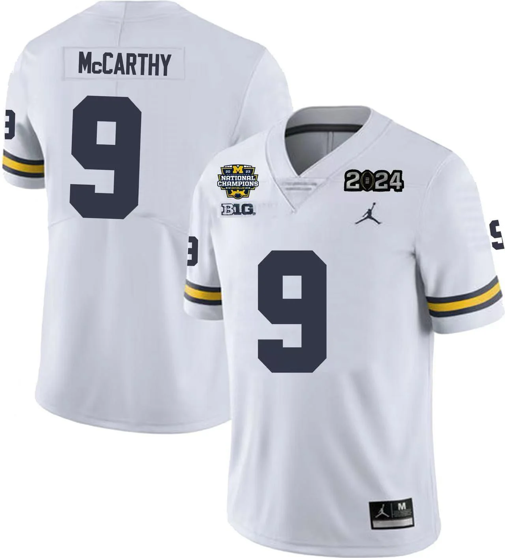Men's #9 J.J. McCarthy Michigan Wolverines College Football Jersey