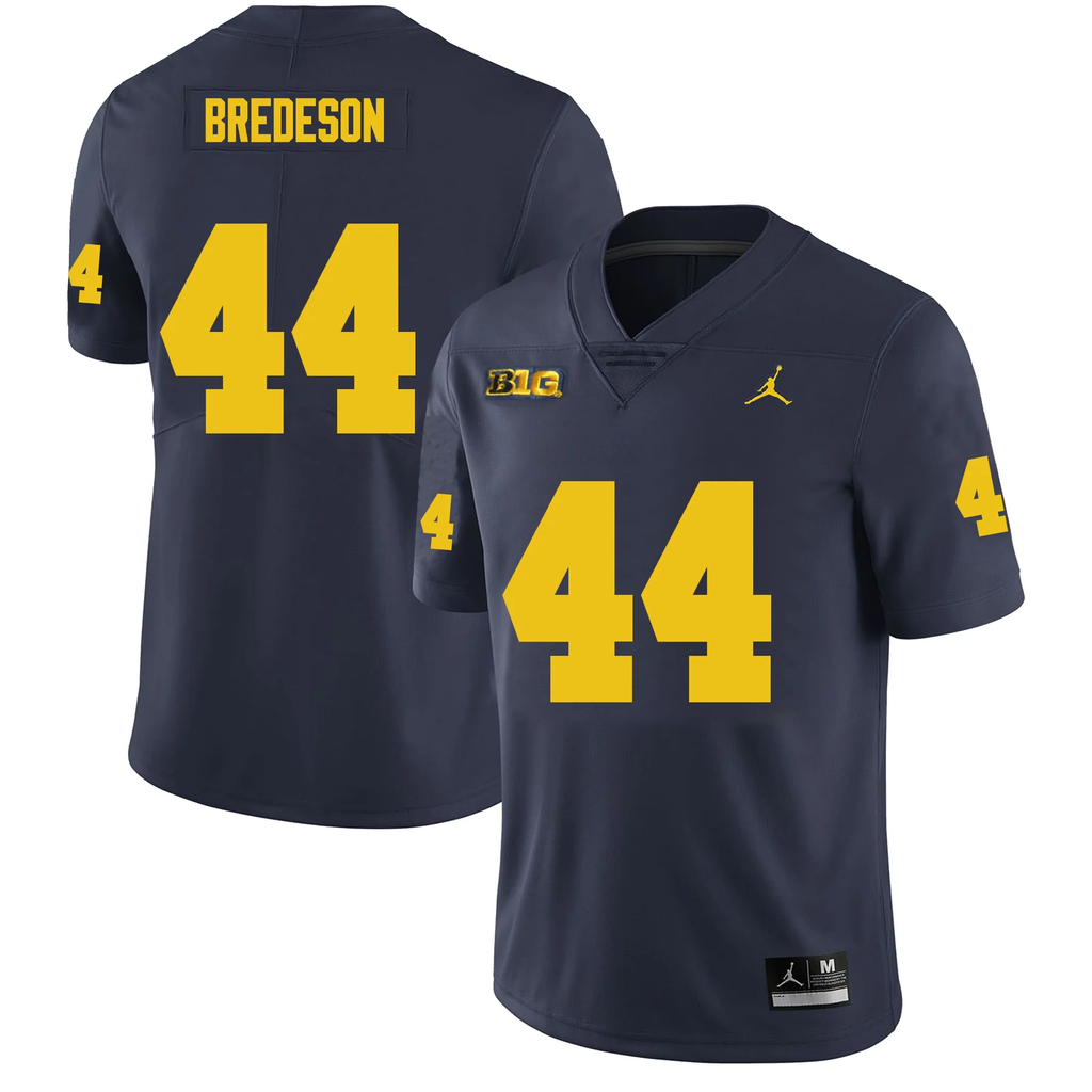 Men's #44 Max Bredeson Michigan Wolverines College Football Jersey