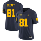 Men's #81 Peyton O’Leary Michigan Wolverines College Football Jersey