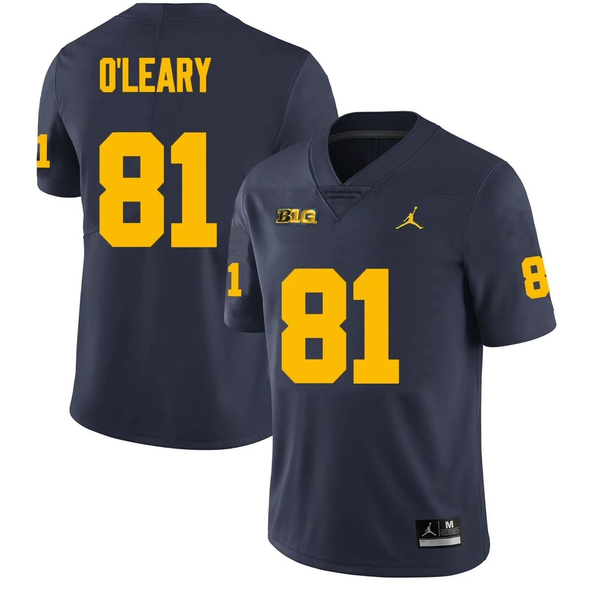 Men's #81 Peyton O’Leary Michigan Wolverines College Football Jersey