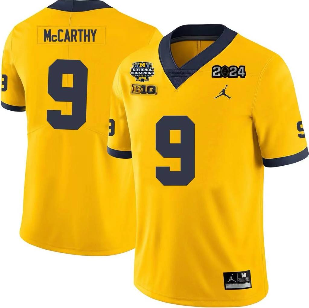 Men's #9 J.J. McCarthy Michigan Wolverines College Football Jersey