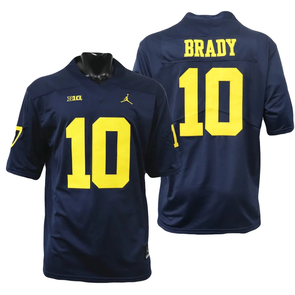Men's #10 Tom Brady Michigan Wolverines College Football Jersey